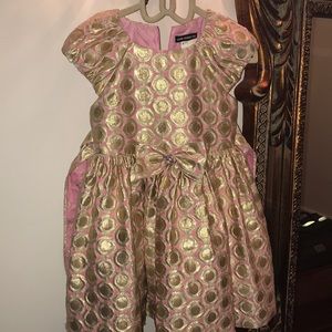 Circle Brocade toddler dress